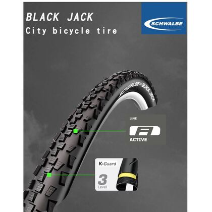 Schwalbe Black Jack 26 X 2.0 Tyre ยางสําหรับจักรยานเสือภูเขา Mtb 26Er