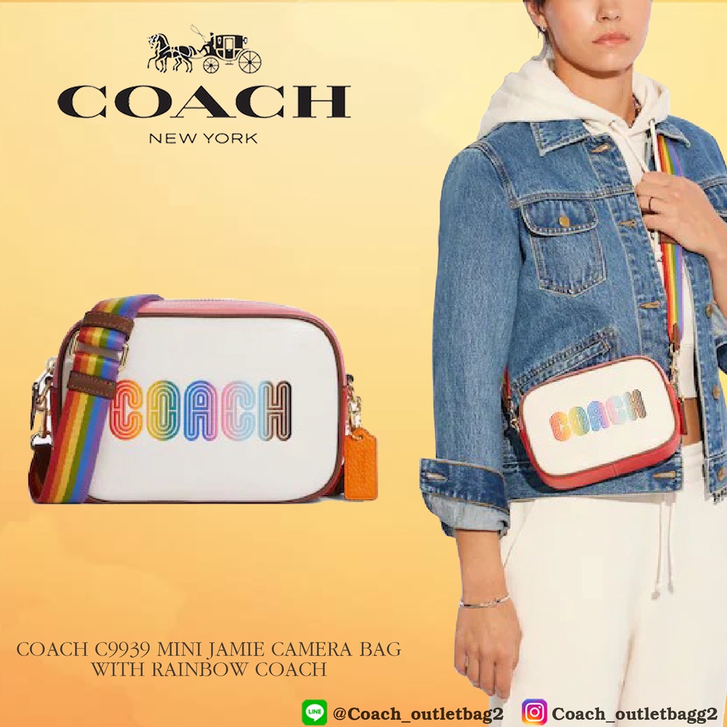 アイボリー×レッド COACH コーチ カムデン レザー ジップ F71692 DEN