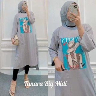 Tanara MIDI ชุดเดรส | M L XL XXL | Gamis (ไม่รวม HIJAB) เสื้อยืดผ้าฝ้าย พิมพ์ลาย GAMIS Material COMBED 42s สไตล์เกาหลี สําหรับผู้หญิง วัยรุ่น