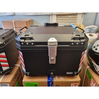 Top box HERO T60B กล่องท้าย กล่องหลัง กล่องพลาสติก ABS ทรงปี๊บ ความจุ 57 ลิตร  พร้อมเบาะพิงหลัง 2 จุด อินเนอร์ด้า