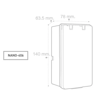 NANO-406 406C กล่องกันน้ำ บ็อกกันน้ำ ฝาทึบ ขนาด 2x4 กล่องเบรกเกอร์ ฝาปิด กันน้ำ NANO 406 406C ขนาด