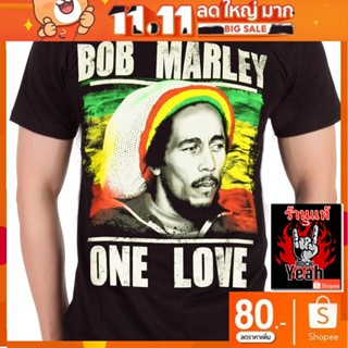 เสื้อวง Bob Marley เสื้อลาย บ็อบ มาร์เลย์ เสื้อคอฟิต แฟชั่น เสื้อวินเทจ RCM6040