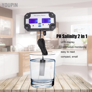 Youpin เครื่องวัดคุณภาพน้ําดิจิทัล ความเค็ม Ph 2 In 1 ปลั๊ก Eu 220V สําหรับสระว่ายน้ํา ทําสวน