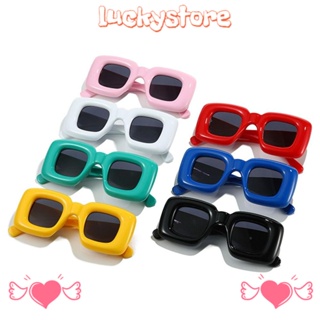 Lucky Y2K แว่นตากันแดด UV400 สีแคนดี้ สําหรับผู้หญิง