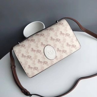 COACH CAMILLE CROSSBODY WITH HORSE AND CARRIAGE PRINT AND ARCHIVE PATCH