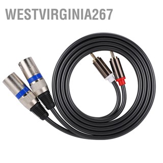 Westvirginia267 สายเคเบิลอะแดปเตอร์เสียง Rca ตัวผู้ เป็น Xlr Pvc แถวคู่ 1.5 เมตร