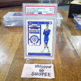 ขาย การ์ด การ์ดเกรด PSA Panini Chronicles soccer Contenders Rookie Ticket 2019-20 Mason Mount RC Chelsea การ์ดฟุตบอล