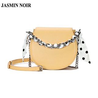 Jasmin NOIR กระเป๋าสะพายไหล่ หนัง PU แต่งสายโซ่ แฟชั่นสําหรับผู้หญิง