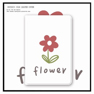 white flower เคสไอแพด air 1/2/3 4 5 mini 4/5/6 เคส 10.2 gen 7/8/9 case pro11 gen10 เคส หลังใส มีช่องใส่ปากก