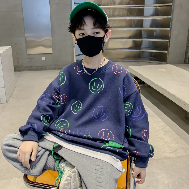 [ML] เสื้อกันหนาว แฟชั่นฤดูใบไม้ผลิ ฤดูใบไม้ร่วง สไตล์เกาหลี สําหรับเด็กผู้ชาย 120-170 ซม.