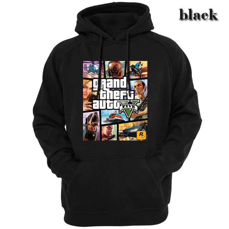 เสื้อกันหนาว มีฮู้ด ผ้าฝ้ายแท้ ลาย HZYL XXS-4XL ZW Gta 5 Grand Theft Auto V สําหรับผู้ชาย