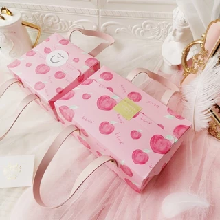 A009 พร้อมส่ง(ขั้นต่ำ2ใบ) กล่องกระเป๋าหูหนัง ใส่ขนม ของฝาก ของชำร่วย เรียบหรุมากค่า