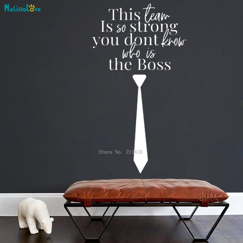 สํานักงานทีมที่แข็งแกร่งไวนิลรูปลอกผนังบริษัทคําอ้างคํางานทีมผูกสติกเกอร์ติดด้วยตนเองบริษัทภาพจิตรกร