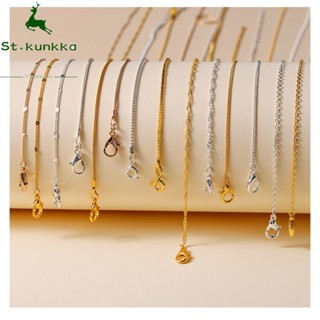 1ชิ้นสร้อยคอโลหะผสมจี้ง่ายโซ่ ตะขอก้ามปู DIY สำหรับผู้ชายและ…