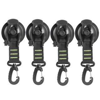 4Pcs Durable Tie Down Suction Cup Anchor with Securing Hook,for Travel Camping Tarp Luggage Universal Car Side Awning