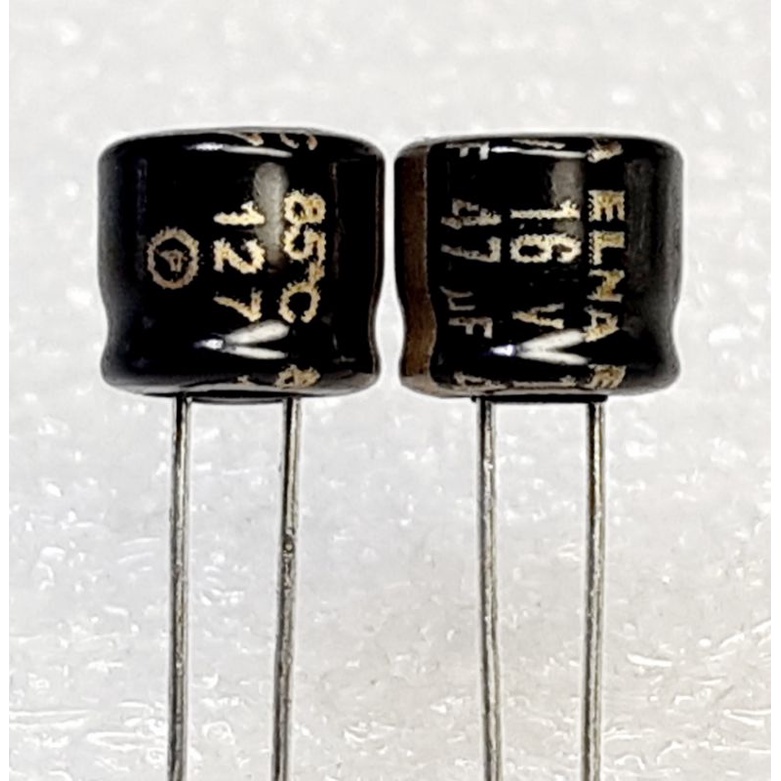 Elna R3A 47uf 16v Audio Grade capacitor ตัวเก็บประจุ คาปาซิเตอร์ ขนาด 5×6.3 mm มม