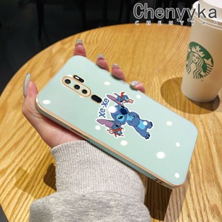 สําหรับ OPPO A9 2020 A5 2020 เคสการ์ตูน ตลก ตะเข็บ ชุบ เคสด้านหลัง ป้องกันกล้อง กันกระแทก เคสซิลิโคน นิ่ม