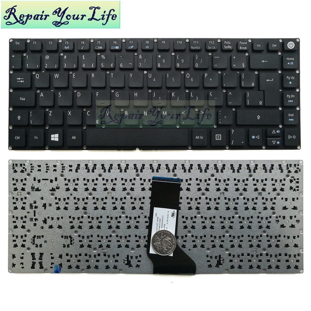 เหมาะสําหรับ Acer E5-473G E5-473 E14 E5-474G E5-432G E5-432G E5-422G คีย์บอร์ด BR