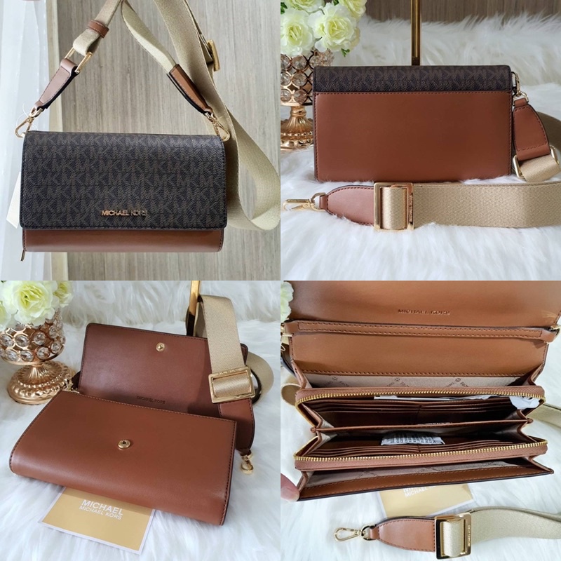 🎀 (สด-ผ่อน) กระเป๋าสะพาย MK 8 นิ้ว 35F2GTTC8L 35S2GTTC7B Michael Kors Jet Set Travel Multifunction P