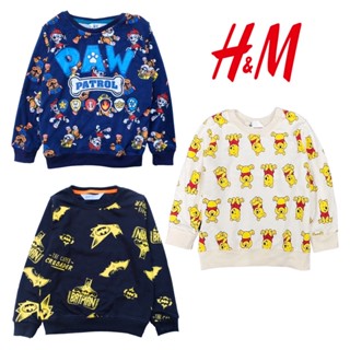 มีเก็บปลายทาง‼️งานป้าย H&amp;M : เสื้อกันหนาวเด็ก เสื้อแขนยาว สเวตเตอร์ ลายการ์ตูน แบรนด์แท้ 💯