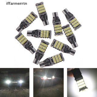 {iffarmerrtn} หลอดไฟถอยหลังรถยนต์ LED 45 SMD 4014 T15 W16W 6000K hye สีขาว 10 ชิ้น