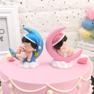 ใหม่ โมเดลตุ๊กตาเด็กทารกนอนหลับ น่ารัก สําหรับตกแต่งเค้กวันเกิด ปาร์ตี้ เทศกาล ครอบครัว
