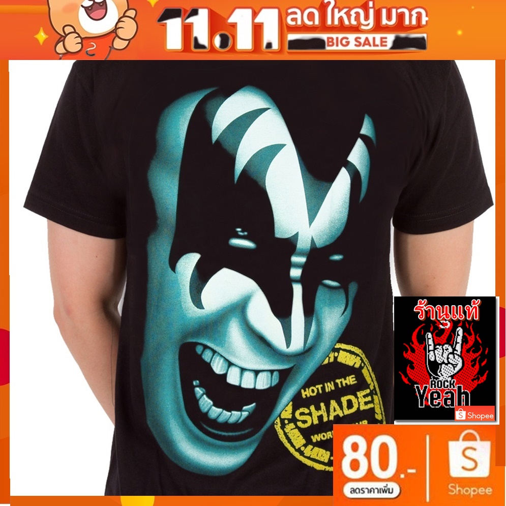 เสื้อวง Kiss ผ้าแฟชั่น Rock วินเทจ คิส  RCM900