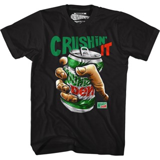 Crusin It Mountain Dew T-Shirt เสื้อขาว เสื้อยืด oversize