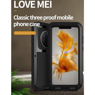 Lovemei เคสซิลิโคนโลหะอลูมิเนียม กันกระแทก สําหรับ Huawei Mate 50 Pro Mate 50