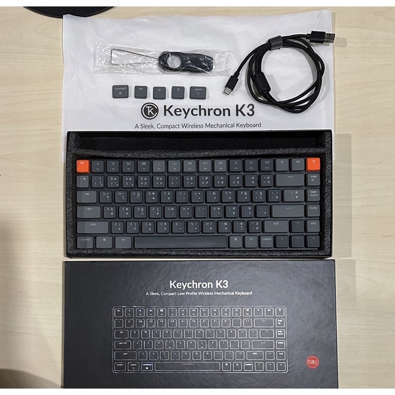 Keychron K3 V.2 Ultra-slim (Red Switch) ไทย-อังกฤษ มือสอง ใช้น้อยมาก สภาพใหม่มากๆ