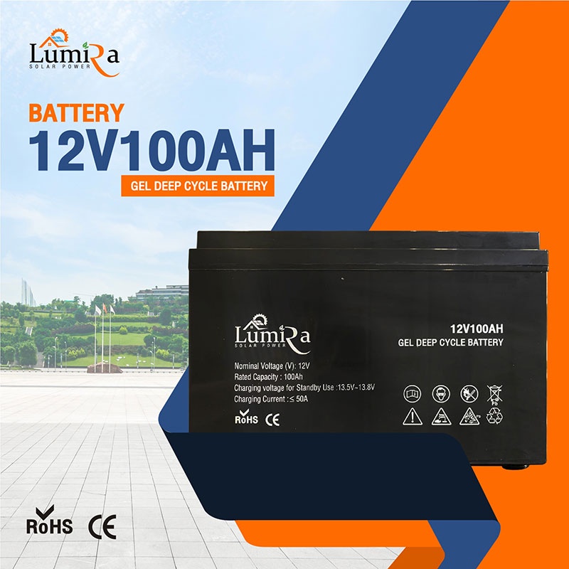 Lumira แบตเตอรี่โซล่าเซลล์ Solar Power Battery 12V100AH