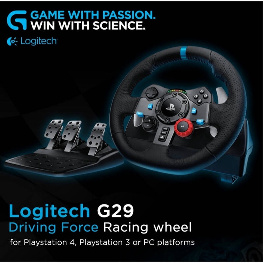 🛵มีส่งด่วน💨 LOGITECH G29 DRIVING FORCE RACING WHEEL คอนโทนเลอร์เกมมิ่งแบบพวงมะลัยพร้อมคันเหยียบ ประกัน 2ปี