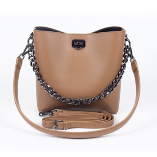 Women Shoulder Bag Female Bucket Bags Lady Fashion Metal Chain Daily Handbag 2022 New Microfibre Leather Messengerl