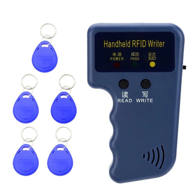 มือถือ 125KHz RFID Duplicator เครื่องถ่ายเอกสาร Writer Programmer Reader RFID Card Writer Programmer