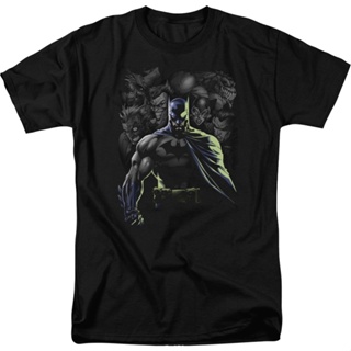 Batman And The Faces Of Evil DC Comics T-Shirt เสื้อคนอ้วน Tee เสื้อเชิ้ตชาย เสื้อยืดสีพื้น