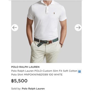 POLO RALPH LAUREN Custom Slim Fit Soft Cotton Polo Shirt MEN เสื้อโปโล แขนสั้น ผู้ชาย ผ้าคอตต้อนแบบนุ่ม