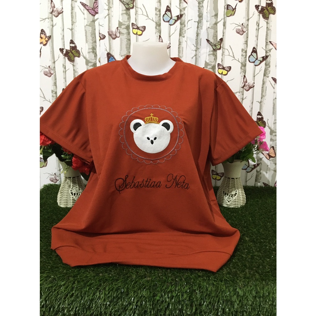เสื้อยืด เสื้อยืดคอกลม สไตล์เกาหลี สําหรับผู้หญิง ผ้าใส่สบายไม่ร้อน รุ่น9232ราชาหมี