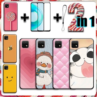 2 IN 1 เคสเซรามิค ป้องกันหน้าจอ พร้อมกระจกนิรภัย สําหรับ Wiko T3