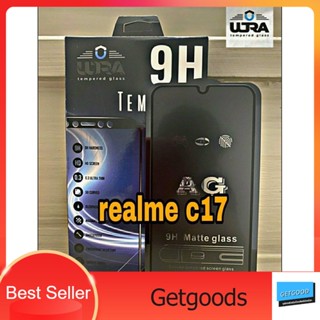 กระจกนิรภัยแบบด้าน realme c17 แถมฟรี!!ฟิล์มหลัง 📌สำหรับสายเกมส์โดยเฉพาะ📌  กระจกด้าน100%เต็มจอ หนา 0.26 ml.