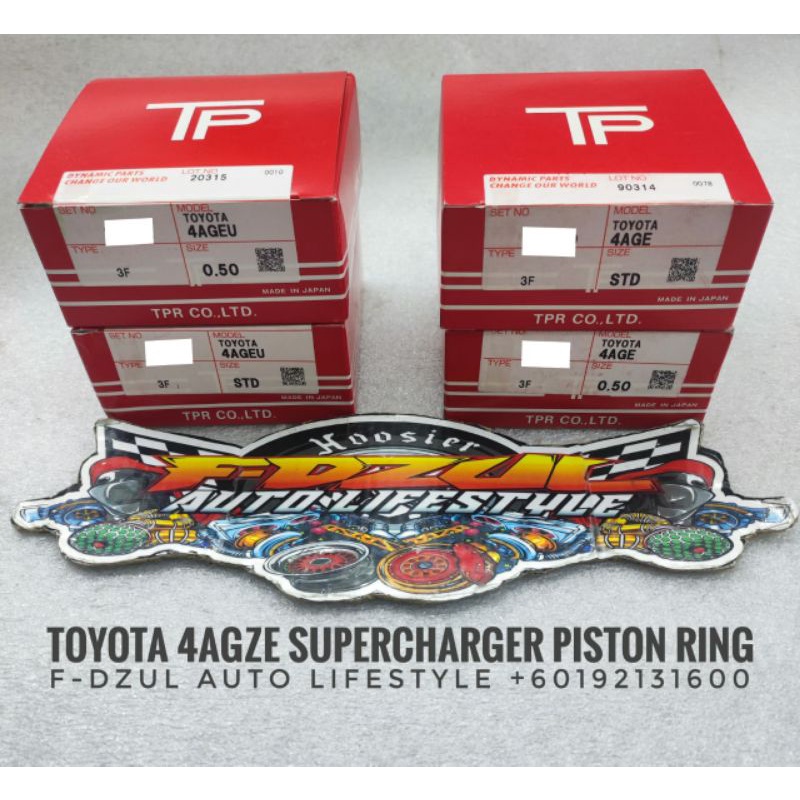 แหวนลูกสูบสําหรับลูกสูบ Toyota 4AGZE Supercharger 81 มม. 81.5 มม