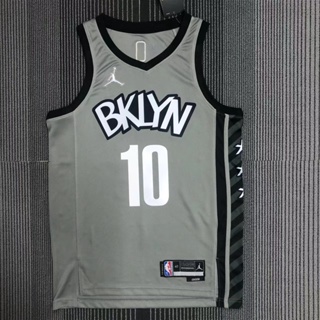 พร้อมส่ง TR22HGR3 เน็ตตาข่าย NBA Brooklyn สําหรับผู้ชาย #10 เสื้อกีฬาแขนสั้น ลาย Ben Simmons ครบรอบ 75 ปี สีเทา Kblmmp02Kegkl16