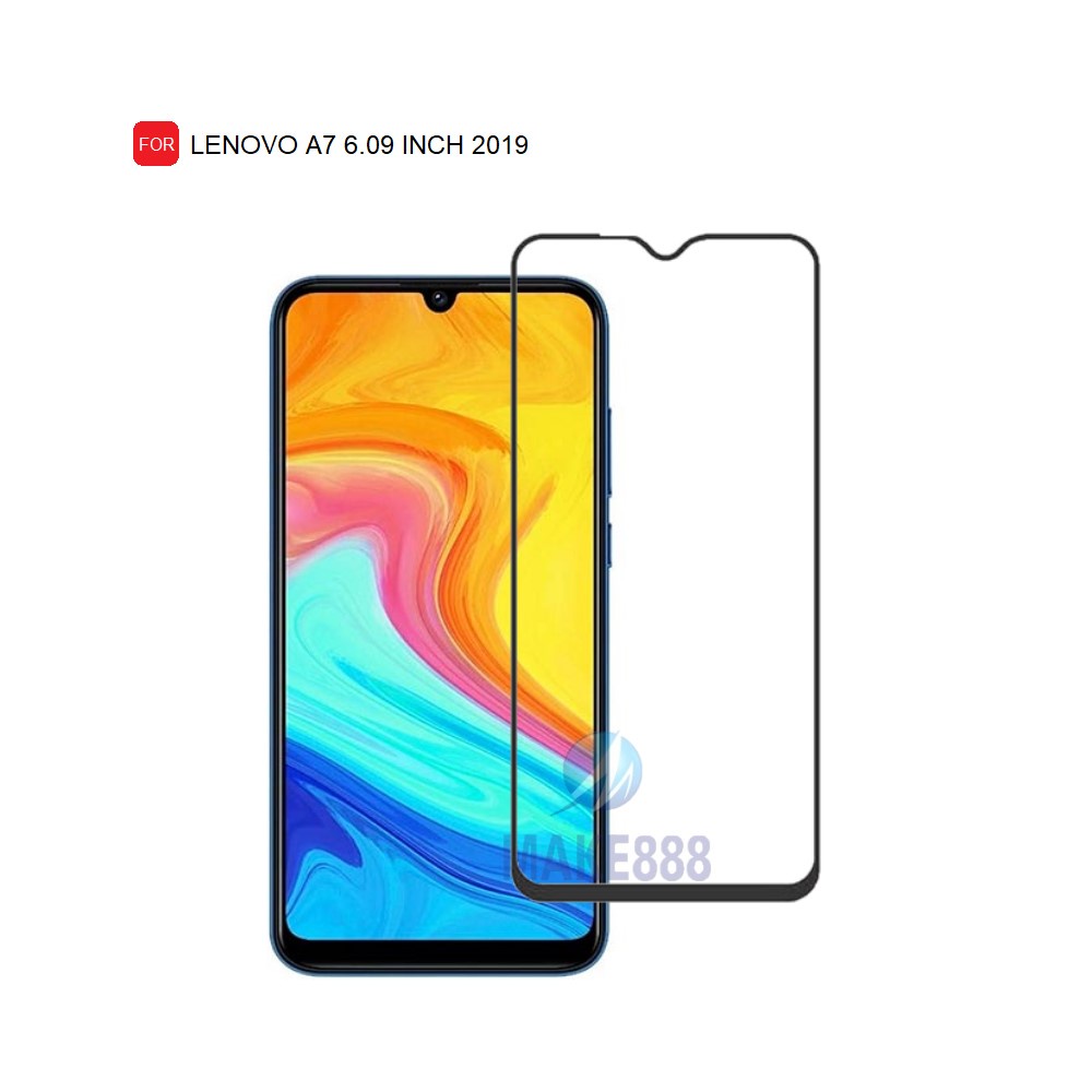 LAYAR กระจกนิรภัย 5D 9D สําหรับ LENOVO A7 / / K12 (CHINA) กาวเต็มเต็มหน้าจอ - สีดํา + ฟรีกระดาษแข็งแ