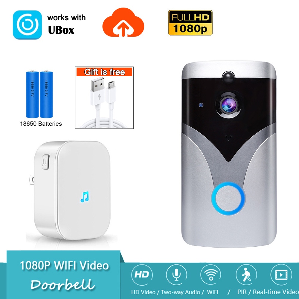 Ubox Hd 1080p Wifi Doorbell Camera Wireless Video Doorbell Two-way