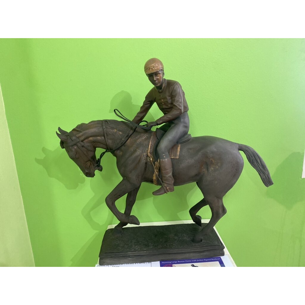 Jockey on Racehorse ( Jockey a Cheval ) Bronze After Pierre Jules Mene