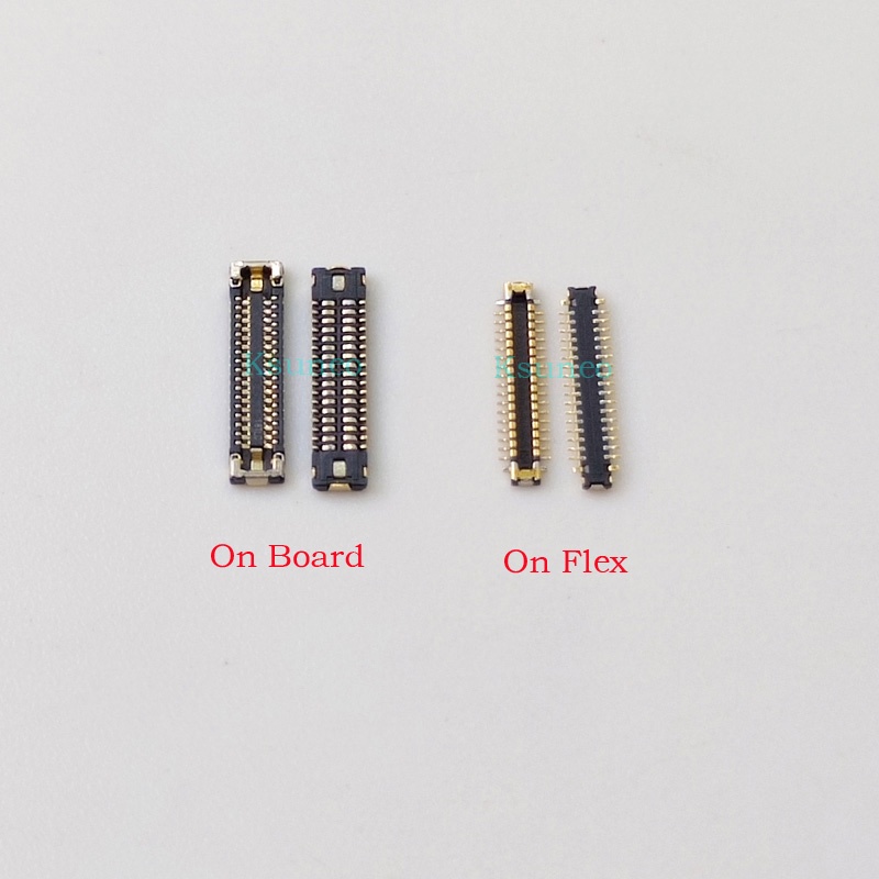 34 Pin จอแสดงผล LCD หน้าจอ FPC Connector Contact on Board/Flex สําหรับ Vivo Y33s V2109