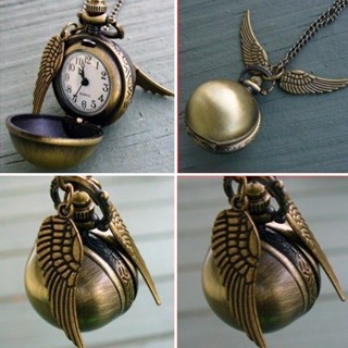 มาใหม่ พร้อมส่ง สร้อยคอนาฬิกาพ็อกเก็ต จี้ Harry Potter Snitch สไตล์สตีมพังก์