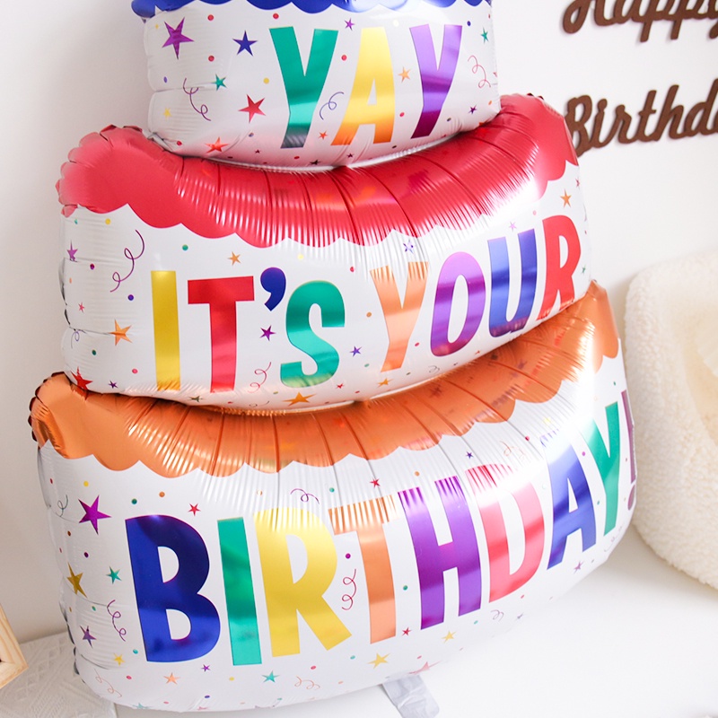 ลูกโป่งฟิล์มอลูมิเนียม สีรุ้ง ขนาด 102x62 ซม. สําหรับตกแต่งปาร์ตี้วันเกิด - รูปที่ 7