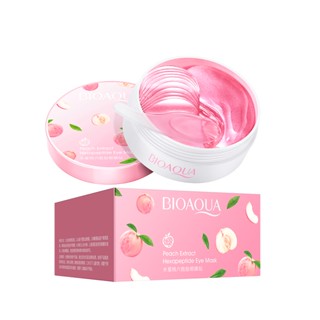 BIOAQUA Peach Moisturizing Eye Mask Firming Anti-Puffiness Remove Dark Circle Hexapeptide Eye Patches Soothing Lightenin