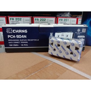 เต้ารับกราวด์คู่ ปลั๊กกราวด์คู่ ตราช้าง Chang PCH-904N ราคาถูก!!!