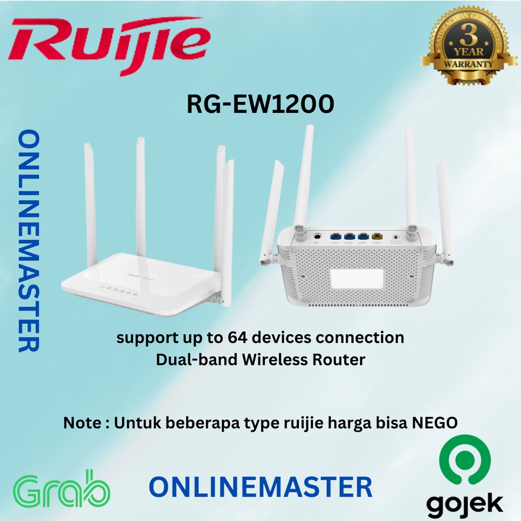RUIJIE RG-EW1200 1200M เราเตอร์ไร้สายดูอัลแบนด์